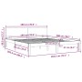 Giroletto Grigio in Legno Massello 180x200 cm Super King