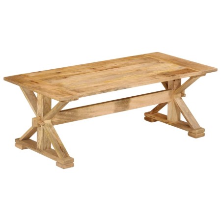 Tavolino da Salotto 110x52x40 cm in Legno Massello di Mango