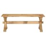 Tavolino da Salotto 110x52x40 cm in Legno Massello di Mango