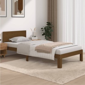 Giroletto Marrone Miele in Legno Massello di Pino 90x200 cm