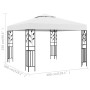 Gazebo 3x3 m Bianco 180 g/m²