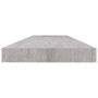 Scaffali a Parete 2 pz Grigio Cemento 120x23,5x3,8 cm in MDF