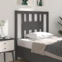 Testiera per Letto Grigia 81x4x100 cm in Legno Massello di Pino