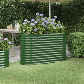 Letto Giardino Acciaio Verniciato a Polvere 114x40x68 cm Verde