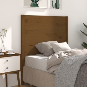 Testiera per Letto Miele 81x4x100 cm in Legno Massello di Pino