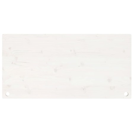 Piano Scrivania Bianco 100x60x2,5 cm in Legno Massello di Pino