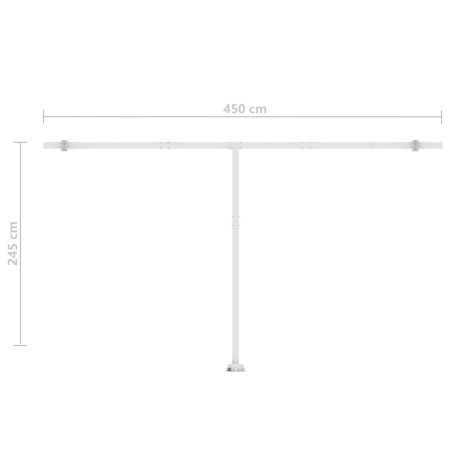 Tenda da Sole Manuale Autoportante 500x300 cm Crema