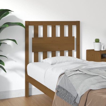 Testiera per Letto Miele 80,5x4x100cm in Legno Massello di Pino