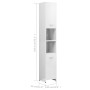 Set Mobili da Bagno 3 pz Bianco Lucido in Truciolato