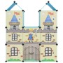 Scaffale Portaoggetti per Bambini con 8 Cubi Blu in PP