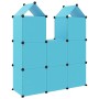 Scaffale Portaoggetti per Bambini con 8 Cubi Blu in PP