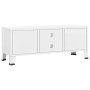 Mobile TV Industriale Bianco 105x35x42 cm in Metallo