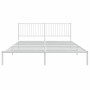 Giroletto con Testiera Metallo Bianco 183x213 cm
