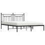 Giroletto con Testiera in Metallo Nero 183x213 cm