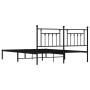 Giroletto con Testiera in Metallo Nero 183x213 cm
