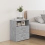 Comodini 2 pz Grigio Cemento 50x32x60 cm