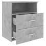 Comodini 2 pz Grigio Cemento 50x32x60 cm