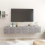 Mobili Porta TV Pensili 3pz Grigio Cemento 60x30x30 cm