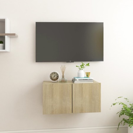 Mobile Porta TV Pensile Rovere Sonoma 60x30x30 cm