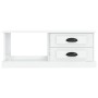 Tavolino Salotto Bianco Lucido 90x50x35 cm Legno Multistrato