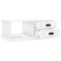 Tavolino Salotto Bianco Lucido 90x50x35 cm Legno Multistrato