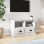 Mobile Porta TV Bianco 80x35x50 cm in Legno Multistrato