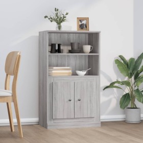 Credenza Grigio Sonoma 60x35,5x103,5 cm in Legno Multistrato