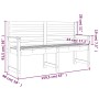 Panca da Giardino 159,5x48x91,5 cm in Legno Massello di Pino