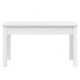 Panca da Giardino Bianca 80x44x45 cm Legno Massello di Pino