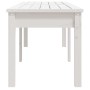 Panca Giardino 2 Posti Bianca 159,5x44x45cm Legno Massello Pino