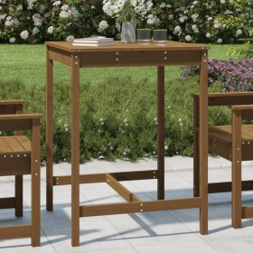 Tavolo da Giardino Miele 82,5x82,5x110cm Legno Massello di Pino