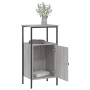 Comodini 2pz Grigio Sonoma 41x31x80 cm in Legno Multistrato