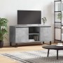 Mobile Porta TV Grigio Cemento 104x35x50cm in Legno Multistrato