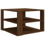 Tavolino da Salotto Rovere Marrone 60x60x40cm Legno Multistrato