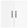 Armadietto a Muro Bianco Lucido 60x31x60 cm Legno Multistrato