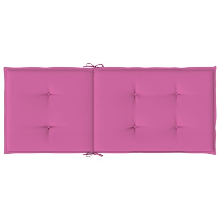 Cuscini per Sedie 2 pz Rosa 120x50x3 cm in Tessuto