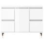 Armadietto Bagno Bianco Lucido 80x33x60cm in Legno Multistrato