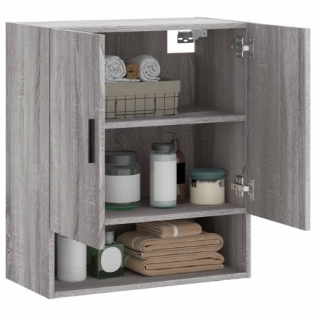 Armadietto a Muro Grigio Sonoma 60x31x70cm in Legno Multistrato