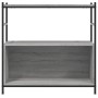 Libreria Grigio Sonoma 80x30x78,5 cm Legno Multistrato e Ferro