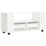 Mobile Porta TV Bianco Lucido 102x34,5x43 cm Legno Multistrato