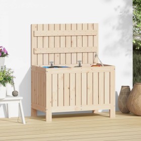 Contenitore da Giardino 76x42,5x54 cm in Legno Massello di Pino