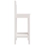 Sgabelli da Bar 2pz Bianchi 40x41,5x112 cm Legno Massello Pino