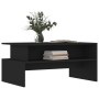 Tavolino da Salotto Nero 90x55x42,5 cm in Legno Multistrato