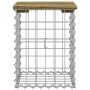 Panca da Giardino Design Gabbione 33x31x42 cm Pino Impregnato