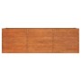 Letto Rialzato da Giardino Ruggine 240x80x77 cm Acciaio Corten