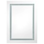 Armadietto Bagno con Specchio e LED Grigio 50x13x70 cm