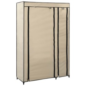 Armadio Pieghevole Crema 110x45x175 cm in Tessuto