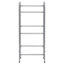 Supporto con Ripiani per 3 Casse Argento 50x33x116 cm Acciaio