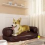 Letto per Cani Ergonomica Gommapiuma Marrone 75x53cm Similpelle