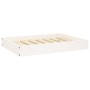 Cuccia per Cani Bianca 71,5x54x9 cm in Legno Massello di Pino